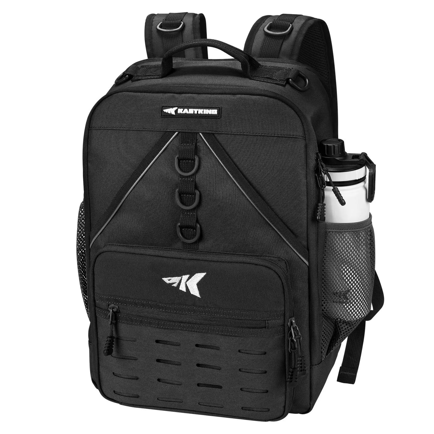 40L Fishing Tackle Backpack with 4 Tackle Boxes & Rod Holders