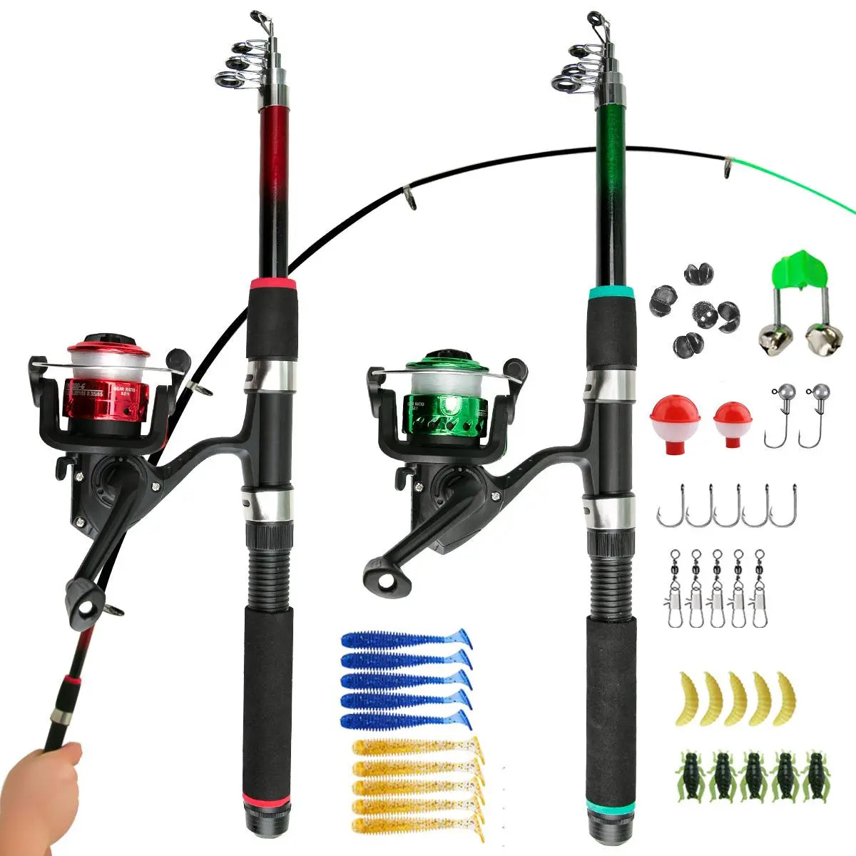 1.8M Telescopic Fishing Rod & Reel Combo Set